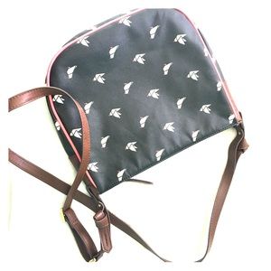 Fossil canvas PVC crossbody purse bird print